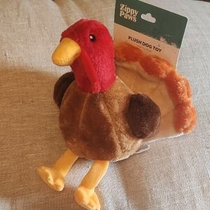 PETS: THANKSGIVING! Plush Turkey Dog Toy